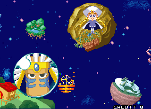 Bust-A-Move 4 Arcade Screenshot: Moving on to another round...