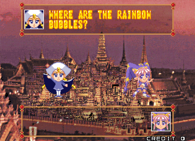 Bust-A-Move 4 Arcade Screenshot: Where are the rainbow bubbles?!
