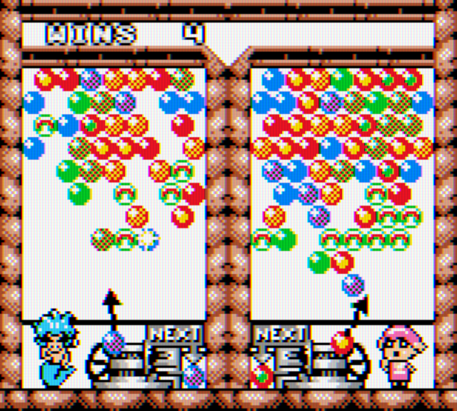 Bust-A-Move 4 Game Boy Color Screenshot: I need to consider my next move carefully!