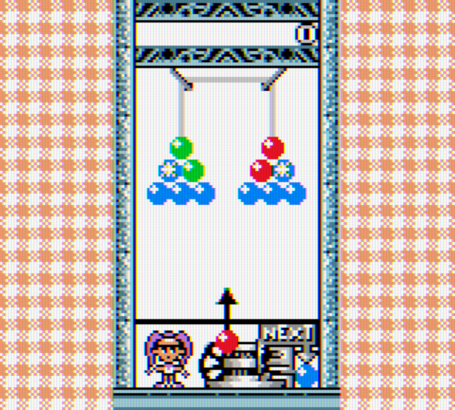 Bust-A-Move 4 Game Boy Color Screenshot: The first puzzle.