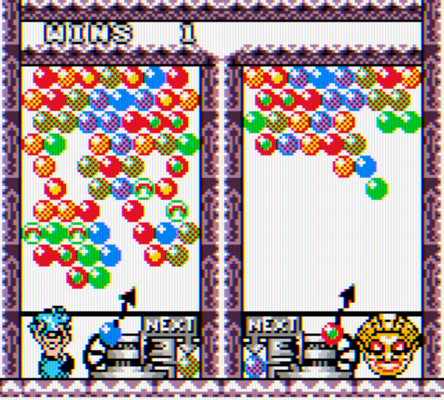 Bust-A-Move 4 Game Boy Color Screenshot: The game becomes tougher!