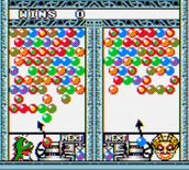 Bust-A-Move 4 for Game Boy Color - I'm in trouble, the board is filling up!