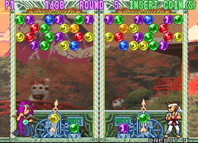 Bust-A-Move 3 Arcade Screenshot: This round looks easy when you first start it...