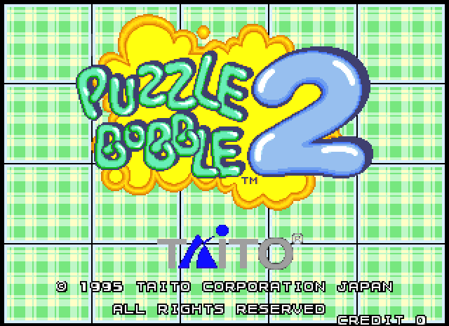 Bust-A-Move Again Arcade Screenshot: Title screen.