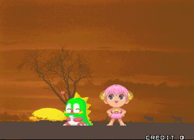 Bust-A-Move Again Arcade Screenshot: This next opponent is tough...