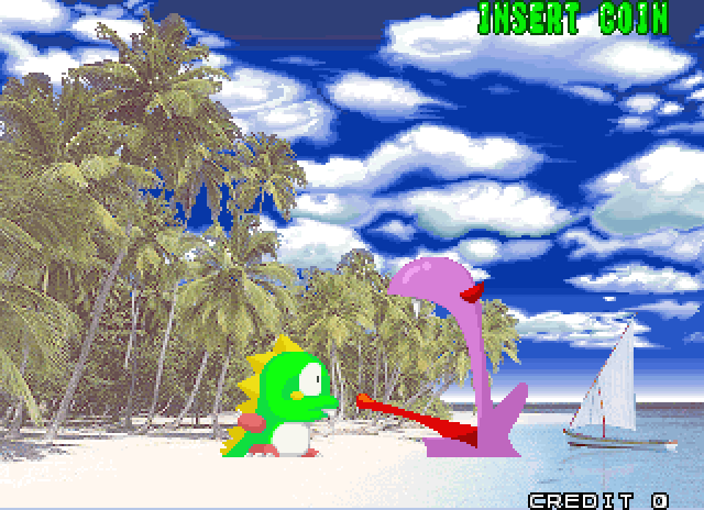 Bust-A-Move Again Arcade Screenshot: My first opponent.