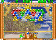 Bust-A-Move Again for Arcade - The first puzzle begins.