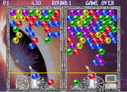 Bust-A-Move Again for Arcade - The board fills up...player 1 is slightly ahead...!