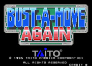 Bust-A-Move Again for Arcade - Title screen.