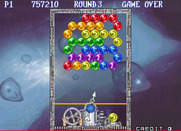 Bust-A-Move Again for Arcade - A colorful array of bubbles...