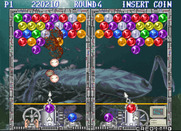Bust-A-Move Again for Arcade - A few bubbles knocked out, but many more to go!