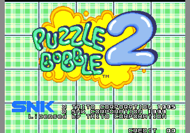 Bust-A-Move Again Arcade Screenshot: Title screen.