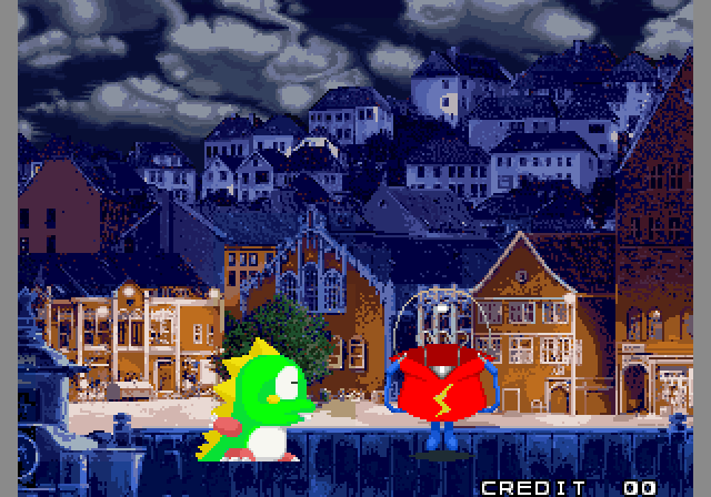 Bust-A-Move Again Arcade Screenshot: The next opponent appears...