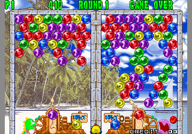 Bust-A-Move Again Arcade Screenshot: I've almost won this round...
