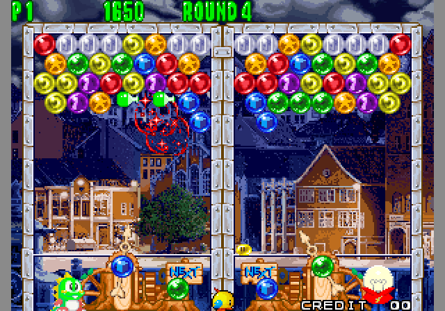Bust-A-Move Again Arcade Screenshot: Round 4 begins.