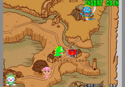 Bust-A-Move Again for Arcade - The map now shows the next location.