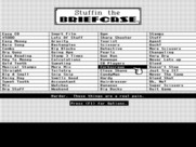 Getaway for IBM PC/Compatibles - Stuffin the Briefcase: Select a game option.