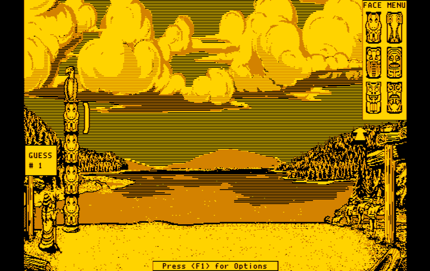 Getaway IBM PC/Compatibles Screenshot: Totem: Game start.