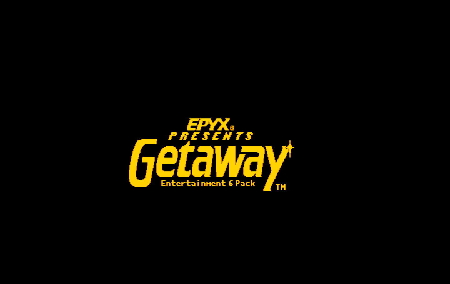 Getaway IBM PC/Compatibles Screenshot: Title screen.
