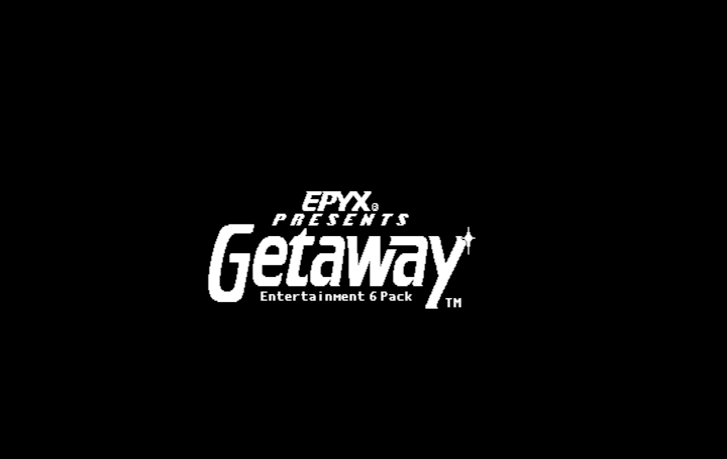 Getaway IBM PC/Compatibles Screenshot: Title screen.