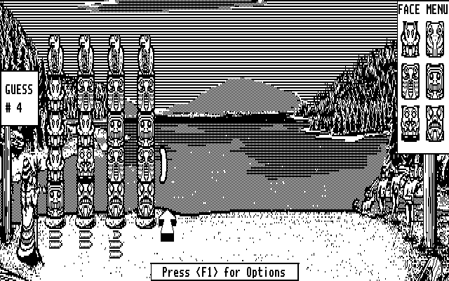 Getaway IBM PC/Compatibles Screenshot: Totem: Game in progress.