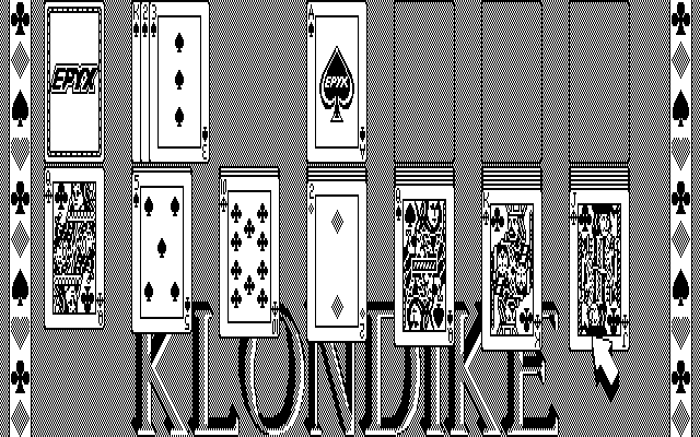 Getaway IBM PC/Compatibles Screenshot: Solitaire: Klondike Solitaire start.