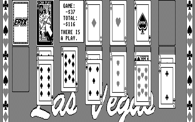 Getaway IBM PC/Compatibles Screenshot: Solitaire: Las Vegas game in progress.