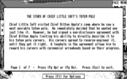 Getaway for IBM PC/Compatibles - Totem: Game instructions.