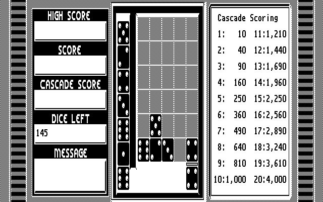 Getaway IBM PC/Compatibles Screenshot: Cascade: Game in progress.