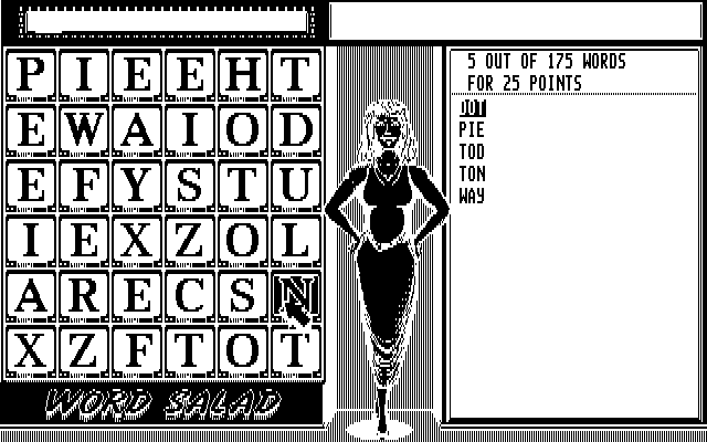 Getaway IBM PC/Compatibles Screenshot: Word Salad: Making some words...