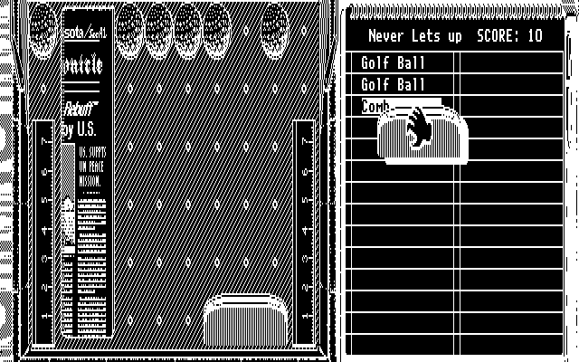 Getaway IBM PC/Compatibles Screenshot: Stuffin the Briefcase: Lots of golf balls on this level!