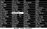 Getaway for IBM PC/Compatibles - Stuffin the Briefcase: Select a game option.