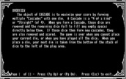 Getaway for IBM PC/Compatibles - Cascade: Game instructions.