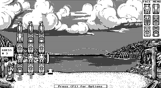 Getaway IBM PC/Compatibles Screenshot: Totem: Game in progress.