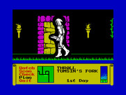 Dark Sceptre for ZX Spectrum - Select Watch, Scan, Check, or Plan to adjust each of the characters actions.