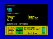 Dark Sceptre for ZX Spectrum - Viewing a character status.