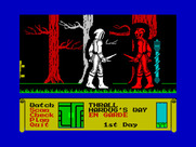 Dark Sceptre for ZX Spectrum - There is some combat right at the start.