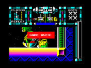 Dan Dare III: The Escape for ZX Spectrum - Game over.