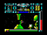 Dan Dare III: The Escape for ZX Spectrum - Blast this large creature before it gets you!
