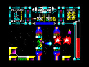 Dan Dare III: The Escape for ZX Spectrum - Blasting opponents...
