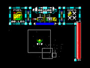 Dan Dare III: The Escape for ZX Spectrum - Fly through the squares to reach the next area.