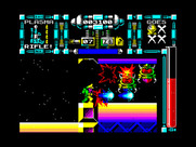 Dan Dare III: The Escape for ZX Spectrum - Another corridor is blocked by enemies!