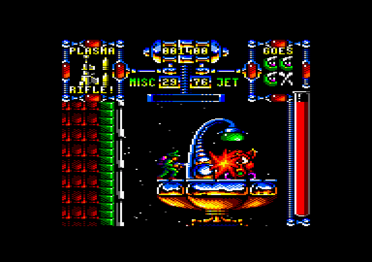 Dan Dare III: The Escape Amstrad CPC Screenshot: What kind of device have I found here?