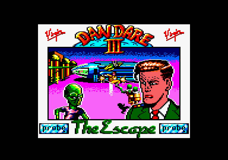 Dan Dare III: The Escape Amstrad CPC Screenshot: Loading screen.