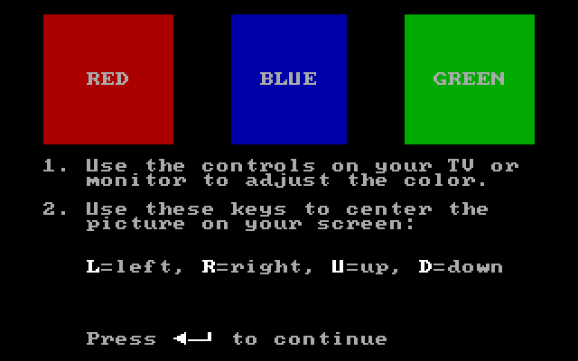 Animation Creation IBM PC/Compatibles Screenshot: Color adjustment.