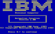 Animation Creation for IBM PC/Compatibles - Title screen.