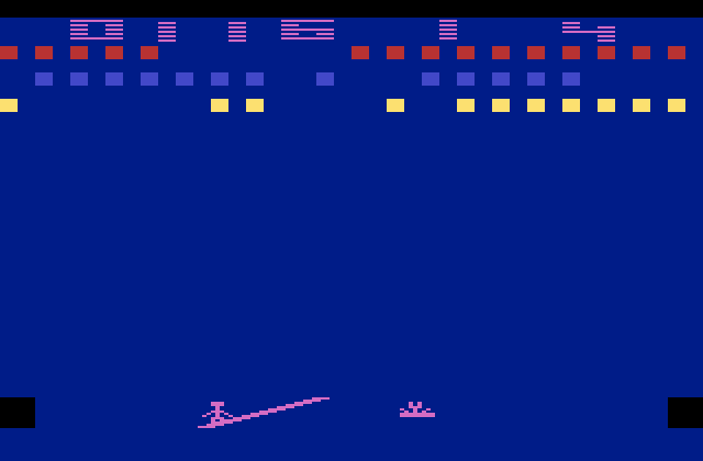 Circus Atari Atari 2600 Screenshot: Splat! We have a man down...