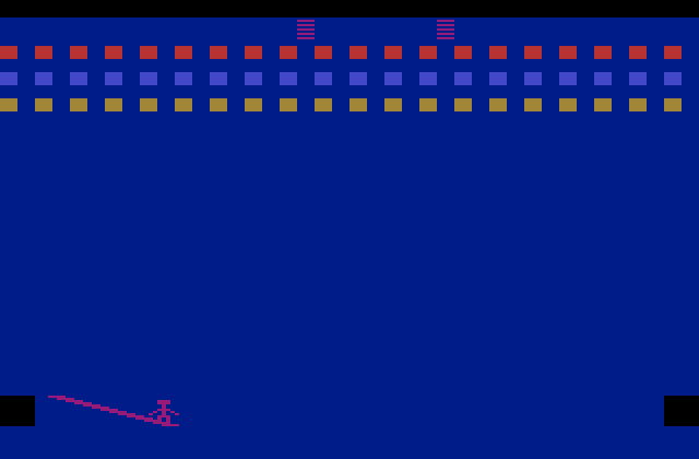 Circus Atari Atari 2600 Screenshot: Starting screen.