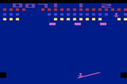 Circus Atari for Atari 2600 - The obstacles can also help keep your man up in the balloons longer...