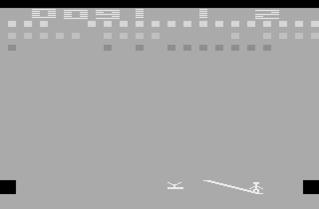Circus Atari Atari 2600 Screenshot: Splat! We have a man down...